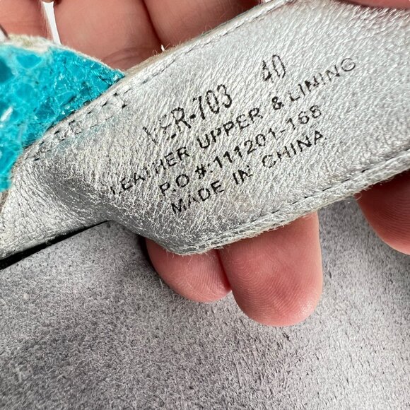 Alegria Verona Aqualita Turquoise Blue Sandals Size 40 9.5 - Picture 10 of 13